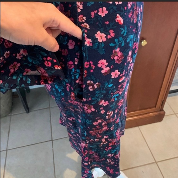 Joules Navy and pink Ditsy floral Melrose dress - Picture 3 of 4